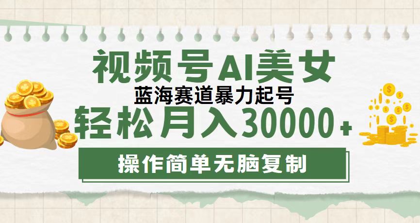 （12087期）视频号AI美女跳舞，轻松月入30000+，蓝海赛道，流量池巨大，起号猛，无…-创博项目库