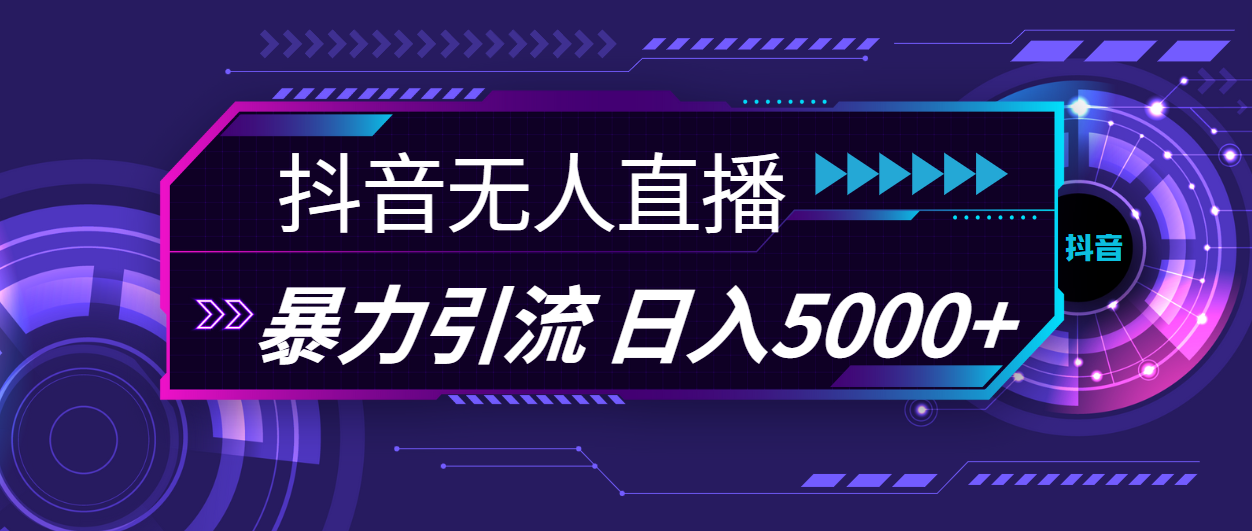 （11709期）抖音无人直播，暴利引流，日入5000+-创博项目库