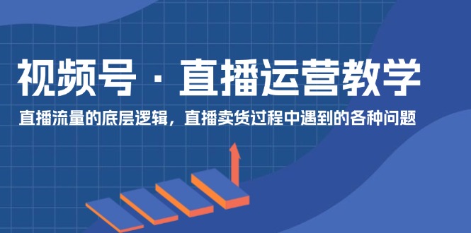 （11687期）视频号 直播运营教学：直播流量的底层逻辑，直播卖货过程中遇到的各种问题-创博项目库