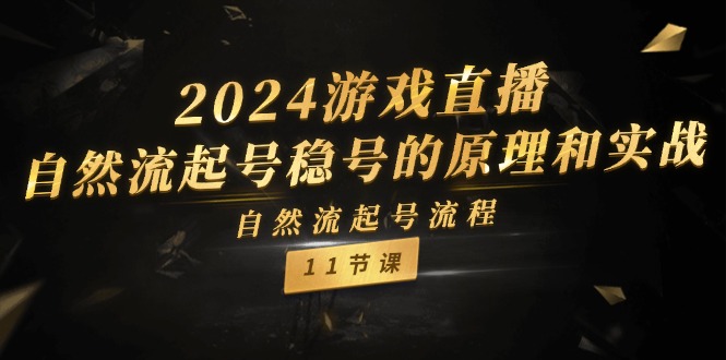 图片[1]-（11653期）2024游戏直播-自然流起号稳号的原理和实战，自然流起号流程（11节）-创博项目库