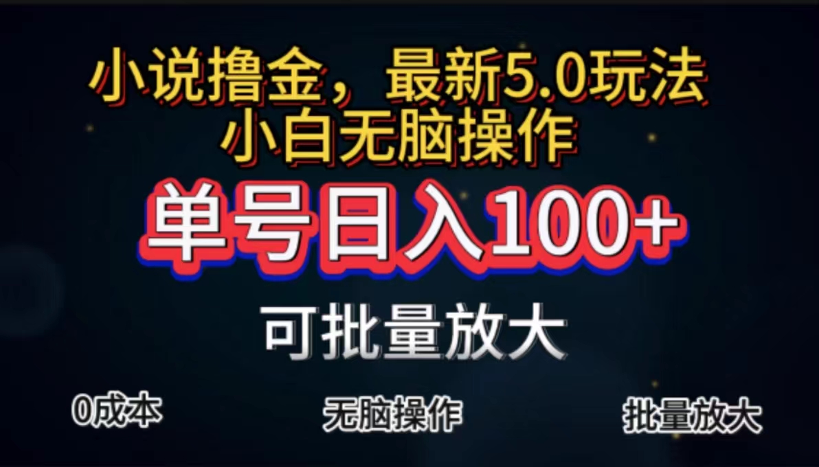 （11651期）全自动小说撸金，单号日入100+小白轻松上手，无脑操作-创博项目库