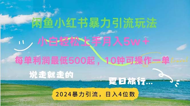 （11650期）2024暑假赚钱项目小红书咸鱼暴力引流，简单无脑操作，每单利润500+，…-创博项目库