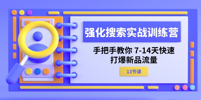 （11557期）强化 搜索实战训练营，手把手教你 7-14天快速-打爆新品流量（13节课）-创博项目库