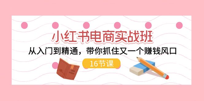 （11533期）小红书电商实战班，从入门到精通，带你抓住又一个赚钱风口（16节）-创博项目库