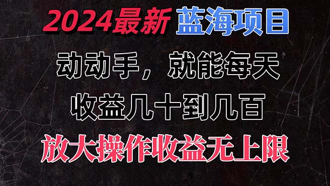 （11470期）有手就行的2024全新蓝海项目，每天1小时收益几十到几百，可放大操作收…-创博项目库