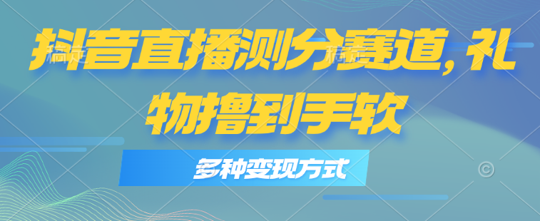 （11380期）抖音直播测分赛道，多种变现方式，轻松日入1000+-创博项目库