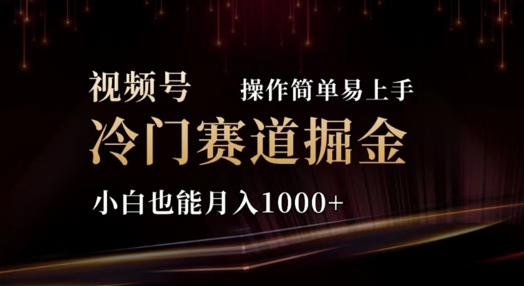 （11378期）2024视频号冷门赛道掘金，操作简单轻松上手，小白也能月入1000+-创博项目库