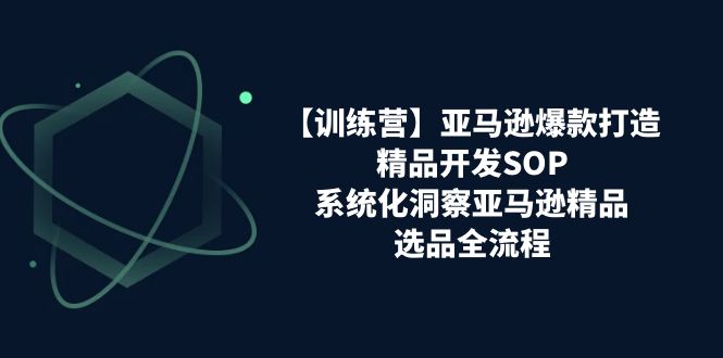 （11210期）【训练营】亚马逊爆款打造之精品开发SOP，系统化洞察亚马逊精品选品全流程-创博项目库