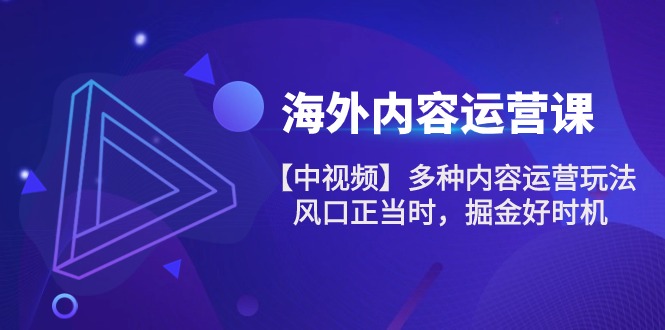 图片[1]-（10833期）海外内容 运营课【中视频】多种内容运营玩法 风口正当时 掘金好时机-101节-创博项目库