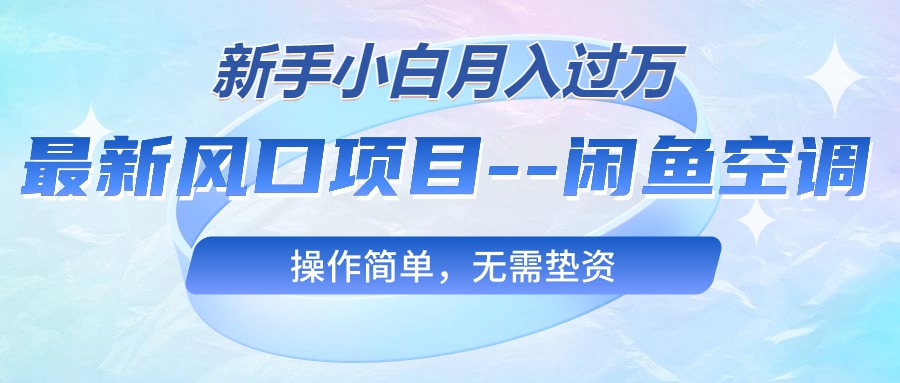 （10767期）最新风口项目—闲鱼空调，新手小白月入过万，操作简单，无需垫资-创博项目库