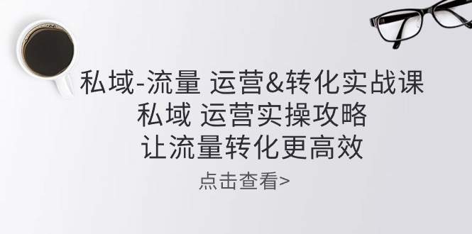 （10739期）私域-流量 运营&转化实操课：私域 运营实操攻略 让流量转化更高效-创博项目库