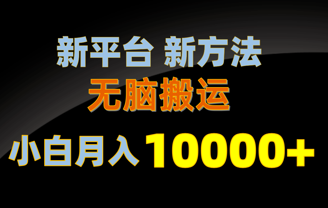 图片[1]-（10605期）新平台新方法，无脑搬运，月赚10000+，小白轻松上手不动脑-创博项目库