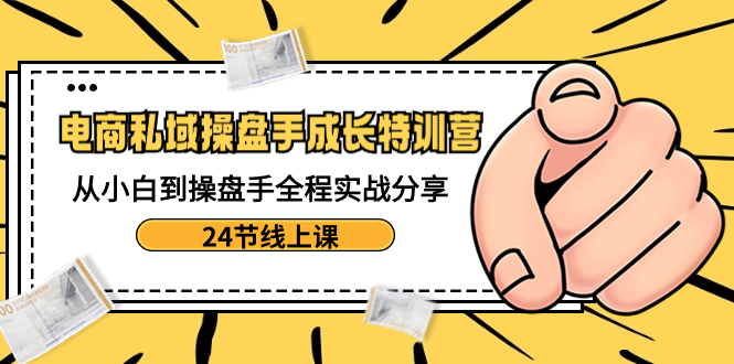 （8723期）电商私域-操盘手成长特训营：从小白到操盘手全程实战分享-24节线上课-创博项目库