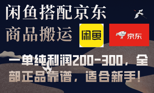 （7892期）闲鱼搭配京东备份库搬运，一单纯利润200-300，全部正品靠谱，适合新手！-创博项目库