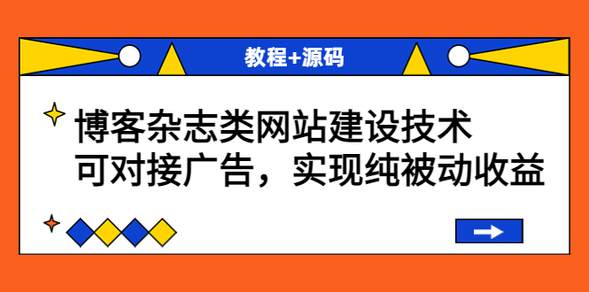 图片[1]-（3531期）博客杂志类网站建设技术，可对接广告，实现纯被动收益（教程+源码）-创博项目库