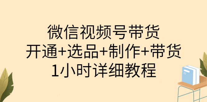 （3515期）陈奶爸·微信视频号带货：开通+选品+制作+带货（1小时详细教程）-创博项目库