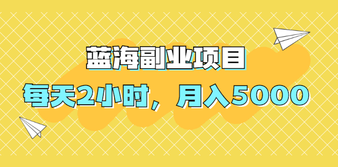 图片[1]-（1953期）蓝海副业项目，每天2小时，月入5000，附详细操作流程-创博项目库