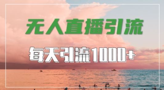 抖音快手视频号全平台通用，无人直播引流法，超暴力引流1000+高质量精准创业粉【揭秘】-创博项目库