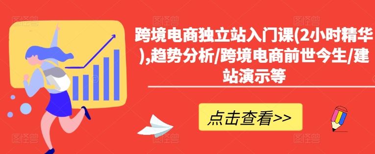 跨境电商独立站入门课(2小时精华),趋势分析/跨境电商前世今生/建站演示等-创博项目库