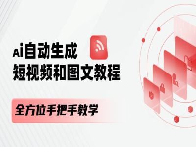 AI自动生成短视频和图文课程，全方位手把手教学-创博项目库