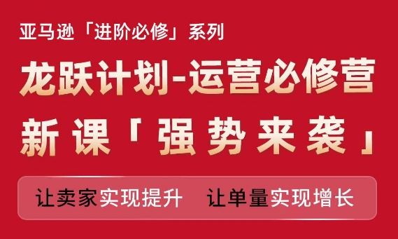 亚马逊进阶必修系列，龙跃计划-运营必修营新课，让卖家实现提升 让单量实现增长-创博项目库