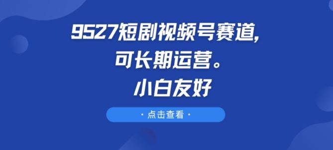 9527短剧视频号赛道，可长期运营，小白友好【揭秘】-创博项目库