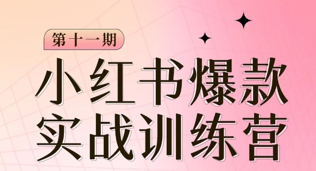 小红书博主爆款训练营第11期，手把手教你从0-1做小红书，从定位到起号到变现-创博项目库