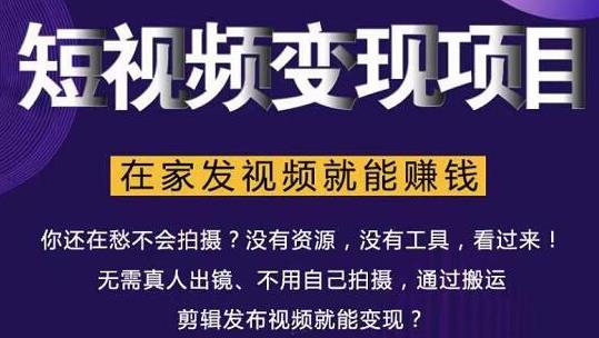 随风短视频变现项目：从0到1教你打造爆款短视频变现，在家发视频就能赚钱-创博项目库