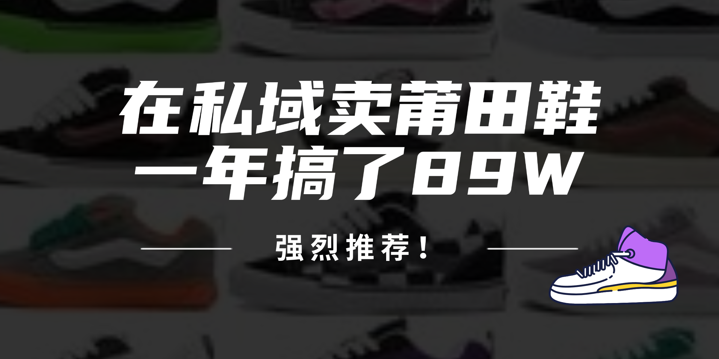 （12370期）24年在私域卖莆田鞋，一年搞了89W，强烈推荐！-创博项目库