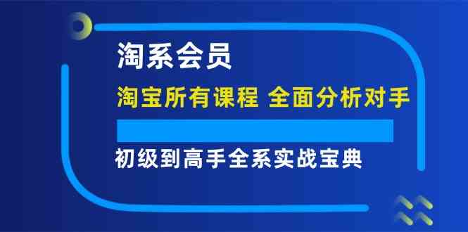 淘系会员初级到高手全系实战宝典【淘宝所有课程，全面分析对手】-创博项目库