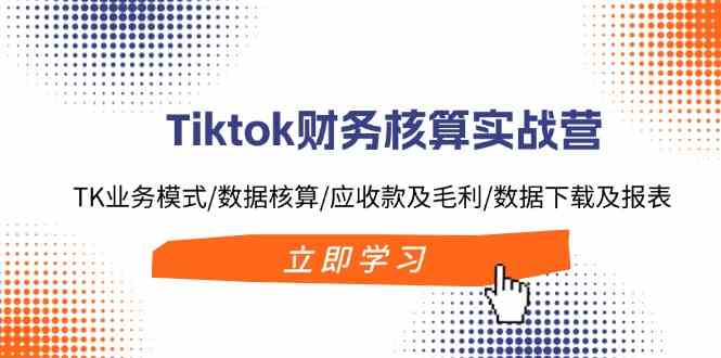 Tiktok财务核算实战营：TK业务模式/数据核算/应收款及毛利/数据下载及报表-创博项目库