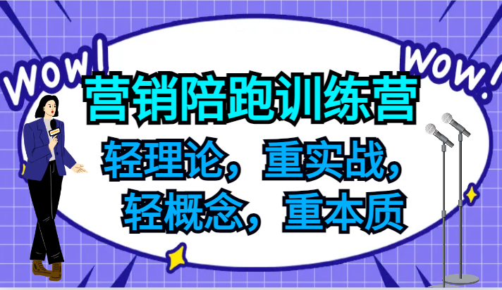 营销陪跑训练营，轻理论，重实战，轻概念，重本质，适合中小企业和初创企业的老板-创博项目库