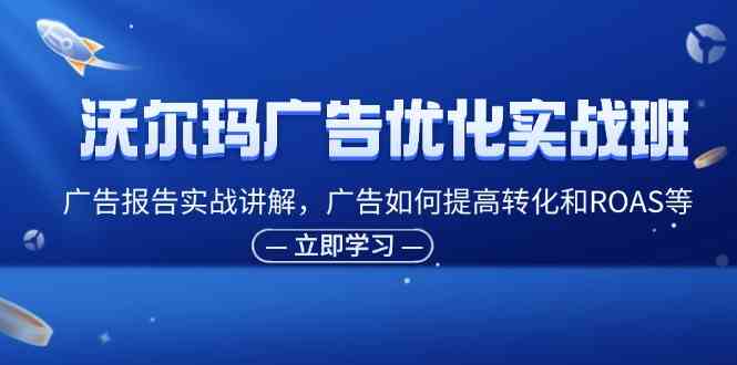 沃尔玛广告优化实战班，广告报告实战讲解，广告如何提高转化和ROAS等-创博项目库