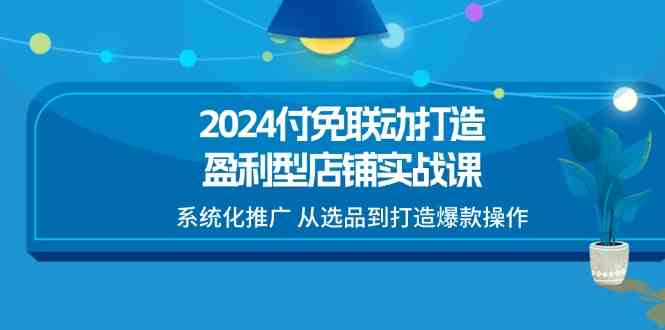 2024付免联动打造盈利型店铺实战课，系统化推广 从选品到打造爆款操作-创博项目库