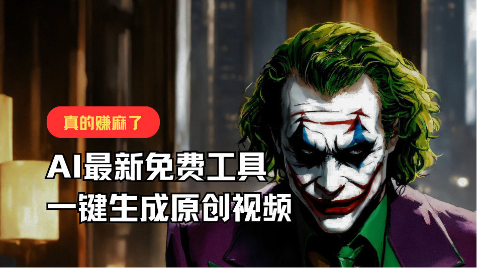 最新免费AI工具，一键生成原创视频，佛系搬运，轻松月入10000+！-创博项目库