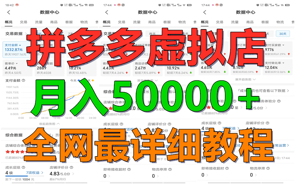 拼多多虚拟电商训练营月入50000+你也行，暴利稳定长久，副业首选-创博项目库