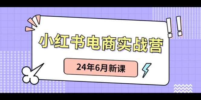 小红书电商实战营：小红书笔记带货和无人直播，24年6月新课-创博项目库