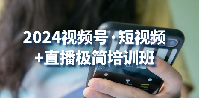 2024视频号短视频+直播极简培训班：抓住视频号风口，流量红利-创博项目库