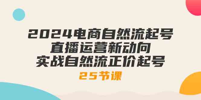 2024电商自然流起号，直播运营新动向 实战自然流正价起号（25节课）-创博项目库