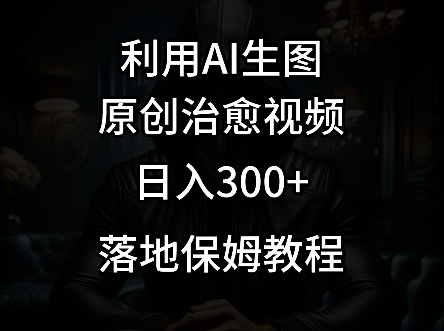 抖音最新爆款项目，治愈视频，仅靠一张图日入300+-创博项目库