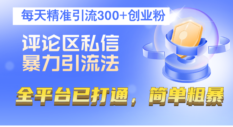 （12714期）评论区私信暴力引流法，每天精准引流300+创业粉，全平台已打通，简单粗暴-创博项目库