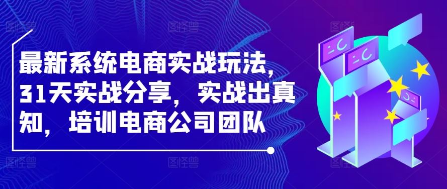 最新系统电商实战玩法，31天实战分享，实战出真知，培训电商公司团队-创博项目库